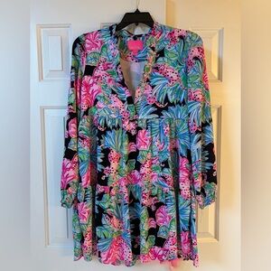 Lilly Pulitzer Vibrant Floral Long Sleeve Dress